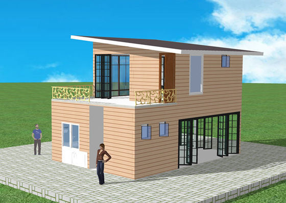 کیفیت  Prefab Lightweight Steel Structure Q235 Light Steel Villa Duplex Apartment کارخانه