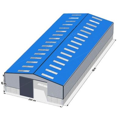 پیش ساخته کارگاه سازه فولادی انبار شبکه گرید Q355B متریال