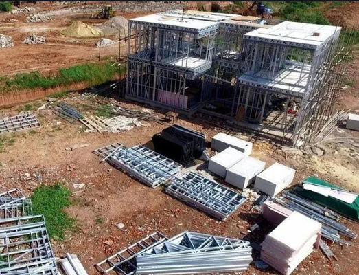 خانه سازه فولادی Q355B Q235B ویلا قاب فولادی سبک ضد باد