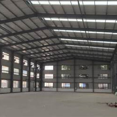 ساختمان کارخانه کارگاه صنعتی سازه فولادی ساخته شده