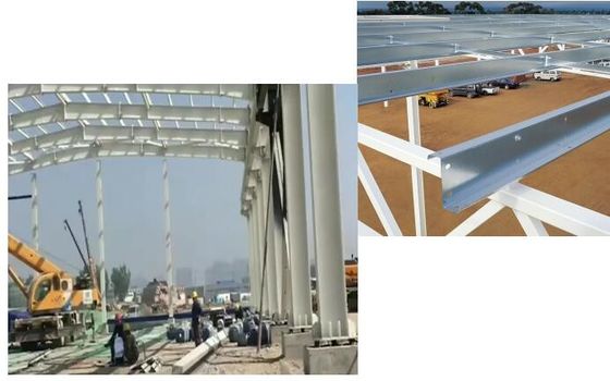 عایق بندی ساختاری فولادی اختیاری انبار با دیوار ورق فولادی رنگی