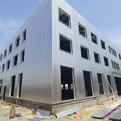 ساختار فولادی سفارشی انبار مواد با قدرت بالا نصب آسان