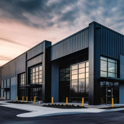 Modern steel structure incorporating aluminum windows suitable for hospitality industry projects including hotels and resorts