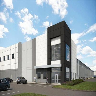 ساختمان اداری با پنجره های آلومینیومی که شامل کف کف است بتن طراحی شده برای توسعه های تجاری شهری و مجتمع های اداری