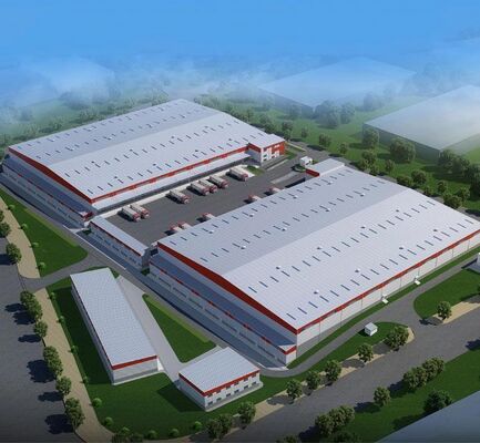 یک کارگاه سازه فولادی که با استفاده از مواد Q355/Q235 از چین ساخته شده است.