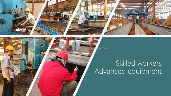 شبکه ای ساختمان های انبار فلزی پیش ساخته با دهانه بزرگ ISO9001 0