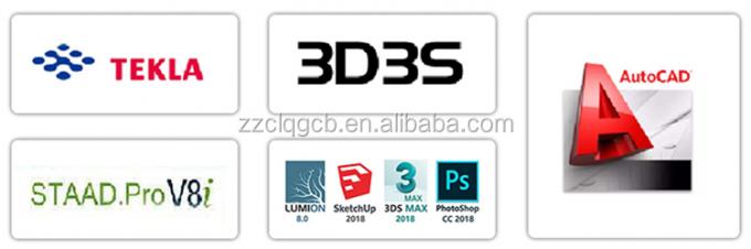 کارگاه سازه فولادی ساختمان صنعت H نوع ستون C نوع پرلین 0