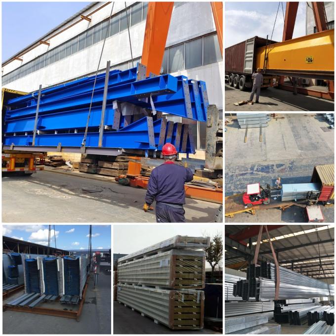 کارگاه سازه فولادی ساختمان صنعت H نوع ستون C نوع پرلین 4